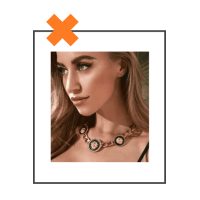 Grote goudkleurige ketting met leeuwenkoppen